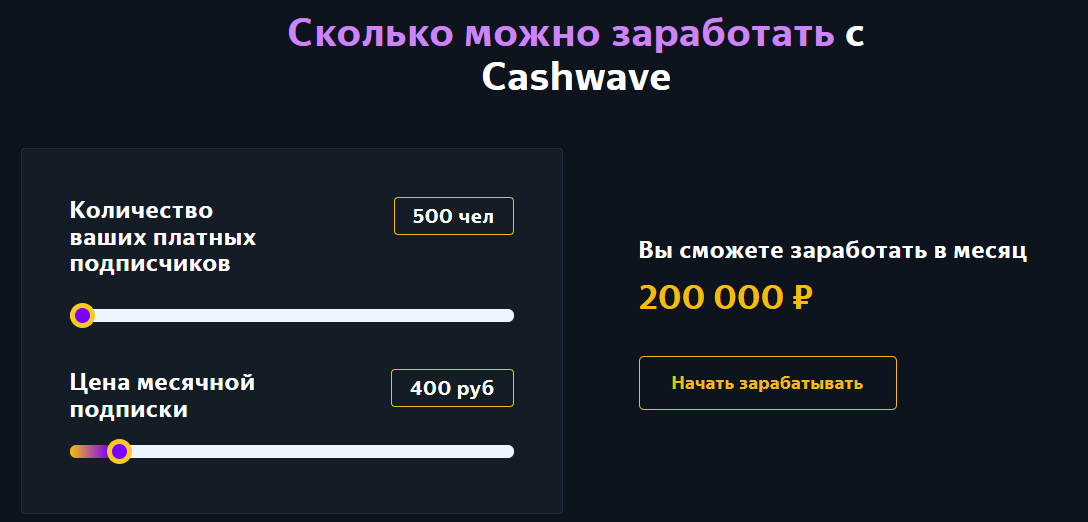 Сколько можно заработать с Cashwave
