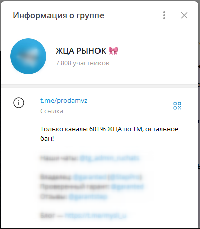 Как продавать рекламу в Телеграм-каналах с помощью чатов: пример жца чата.