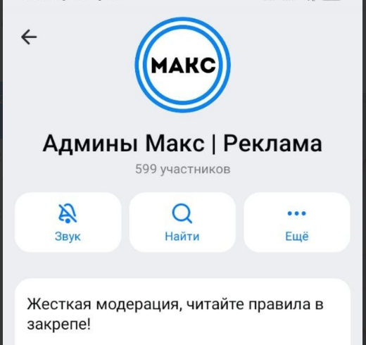 Пример чата Куплю/Продам. Гайд: как продавать рекламу в мессенджере Max через чаты